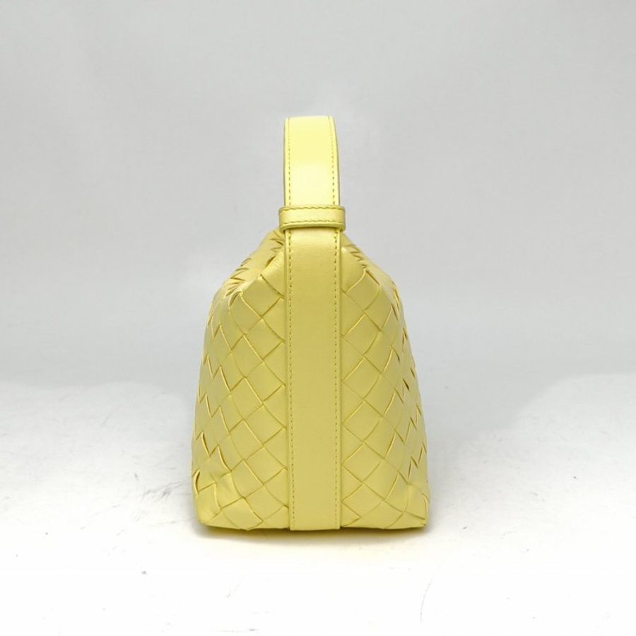 BOTTEGA VENETA 黃色牛皮Candywallace手提包飯盒包肩背包-1