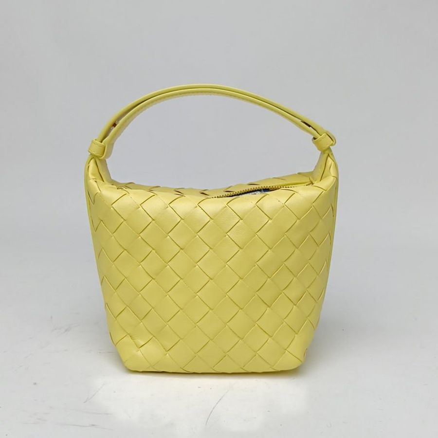 BOTTEGA VENETA 黃色牛皮Candywallace手提包飯盒包肩背包-2