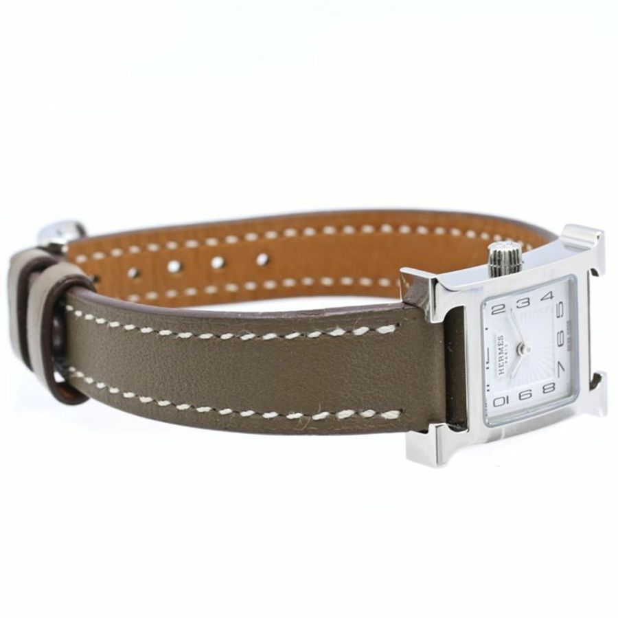 愛馬仕 H-Watch Mini HH1.110.131 WW18 037883WW00 女士腕錶 不鏽鋼 Swift 40497-4