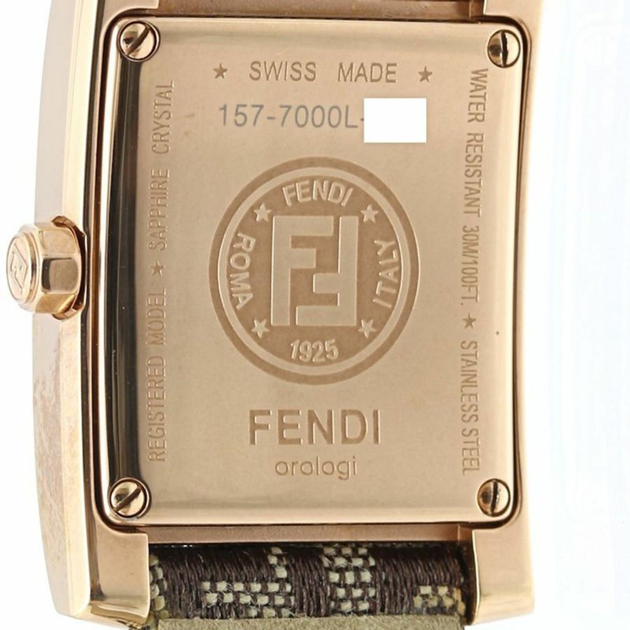 FENDI Classico F704222DF-N 7000L 女士腕錶,不鏽鋼 x 皮革,130526-6