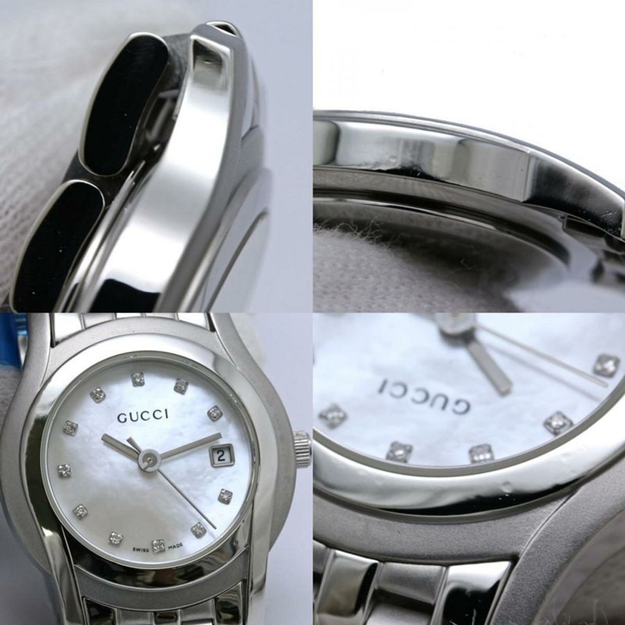 GUCCI G-Class 鑽石腕錶 YA055501 5500L 女士 SS 40521-7