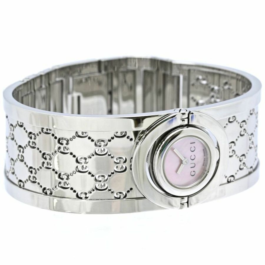 GUCCI Toile Bangle YA112513 112 女士腕錶 SS 40522-5