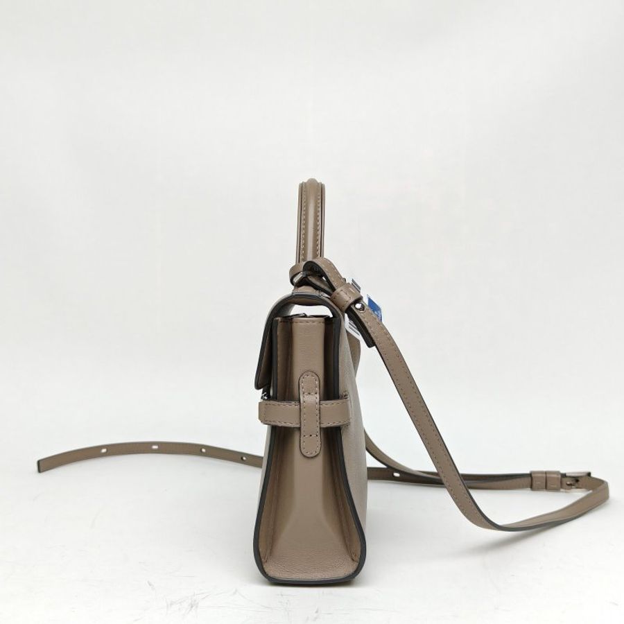 DELVAUX SWIFT皮TempeteMINI灰色牛皮銀扣肩背包-1
