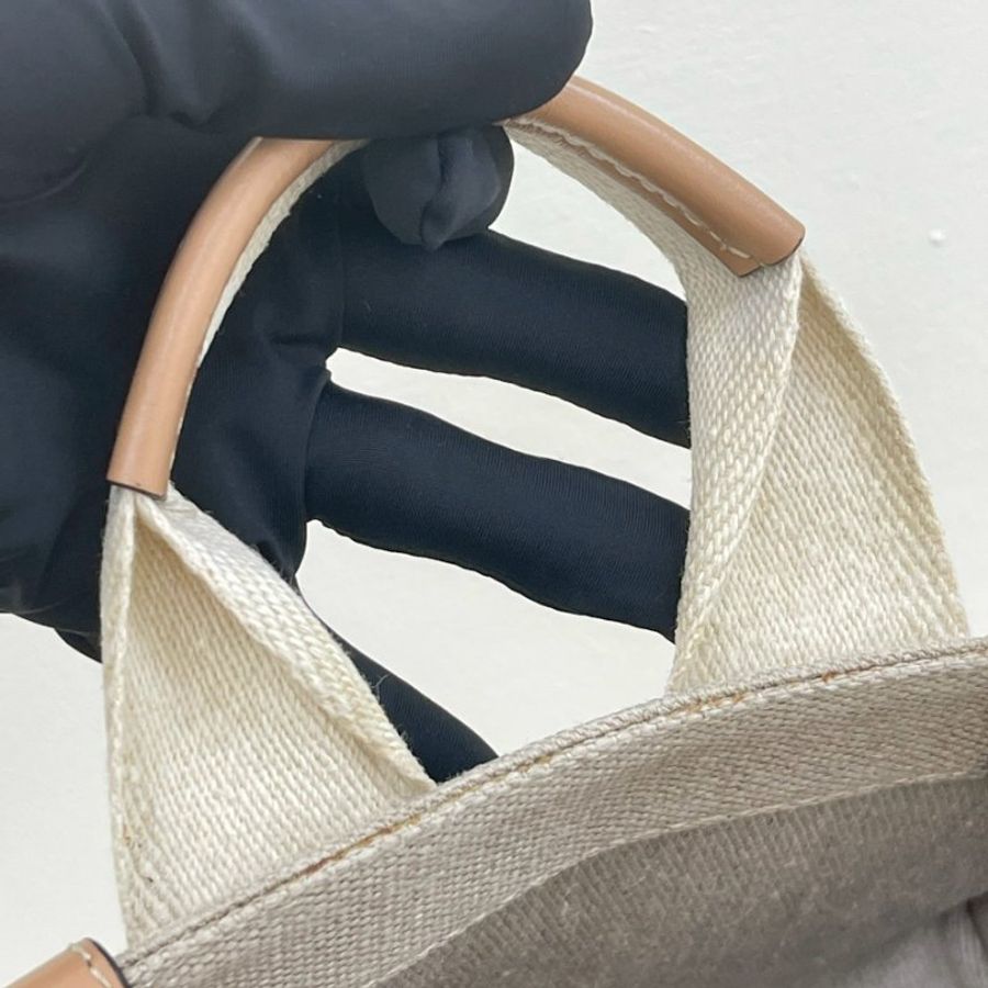 CHLOE WOODY TOTE 迷你 米色-7