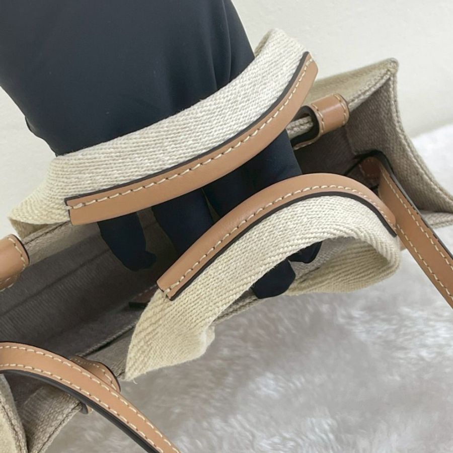 CHLOE WOODY TOTE 迷你 米色-8