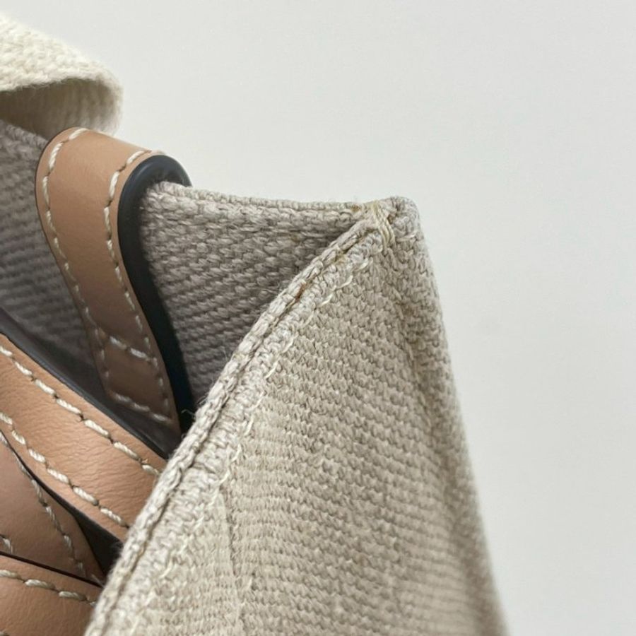 CHLOE WOODY TOTE 迷你 米色-13