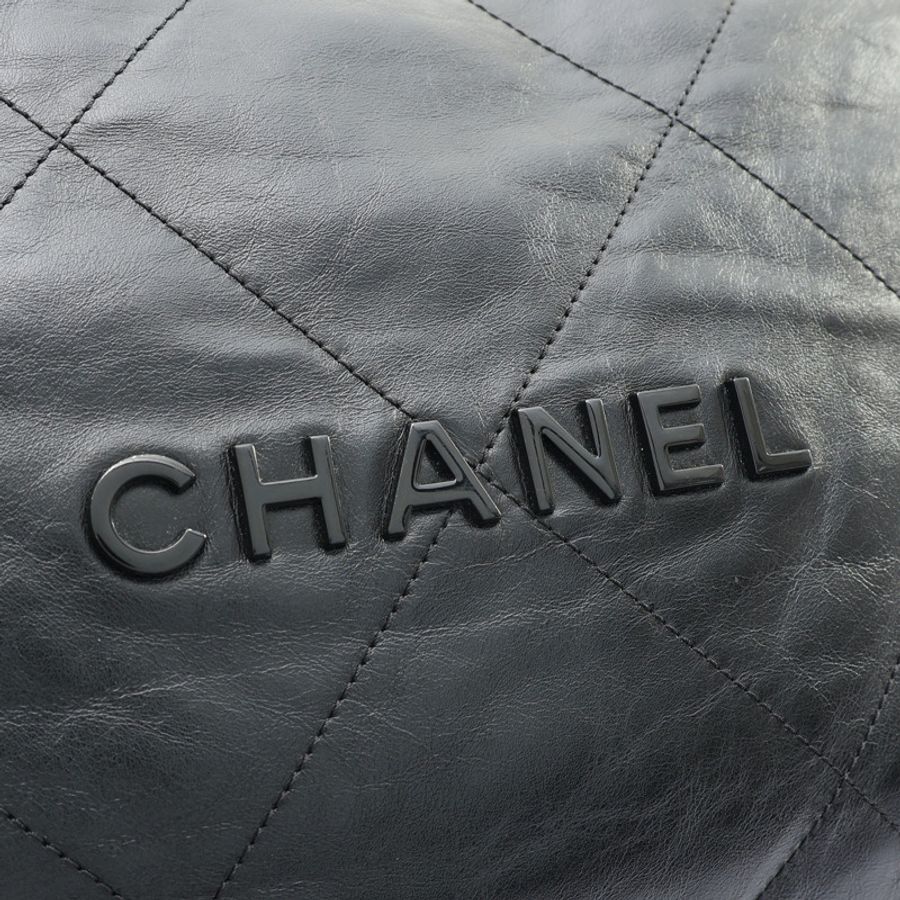 黑色 牛皮 CHANEL 22 肩背包【CHANEL 香奈兒】 AS3260-6