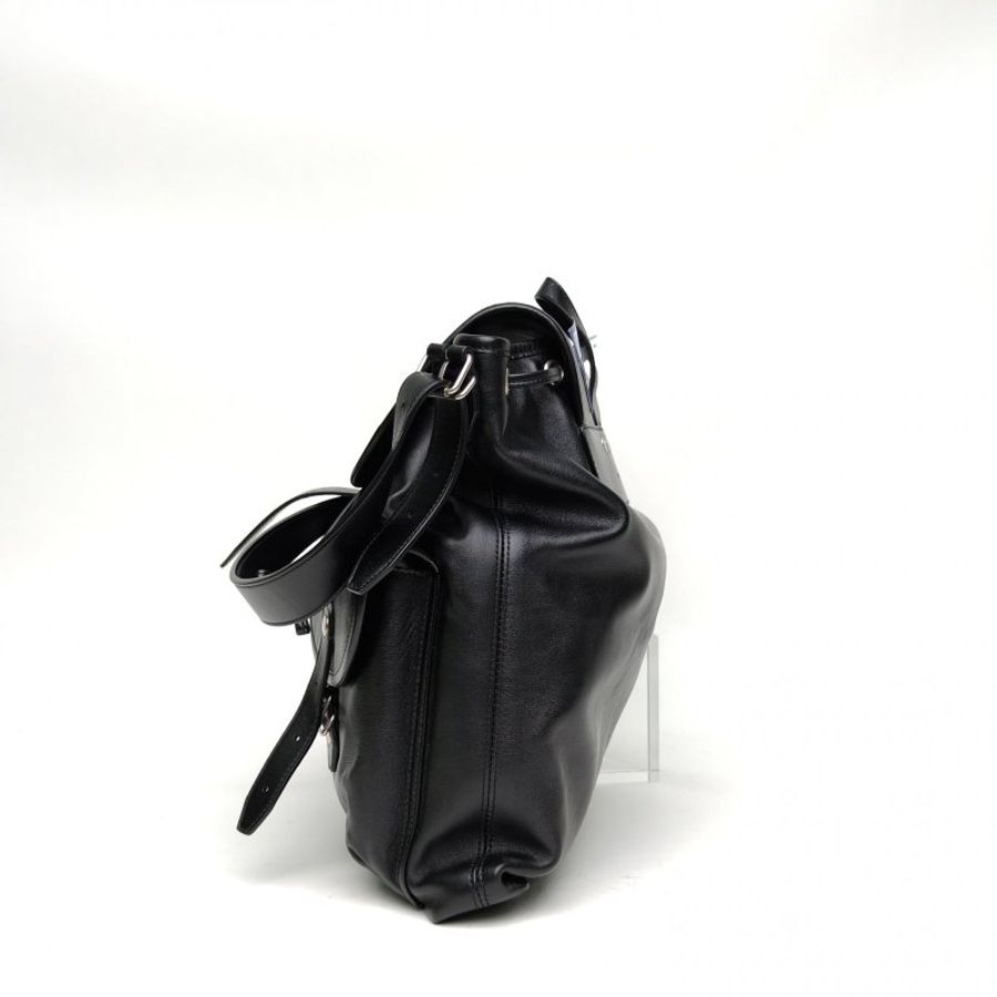 SAINT LAURENT 黑色牛皮單肩包肩背包-1