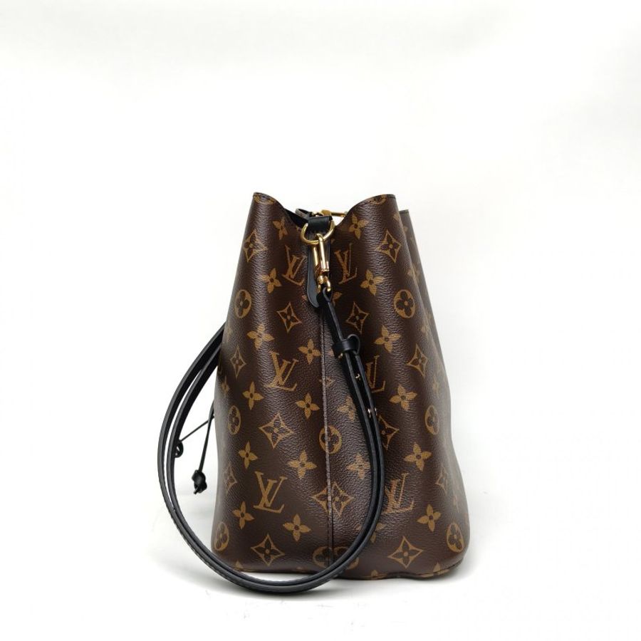 LOUIS VUITTON NÉONOÉ水桶包中號黑色老花金扣晶片肩背包-1