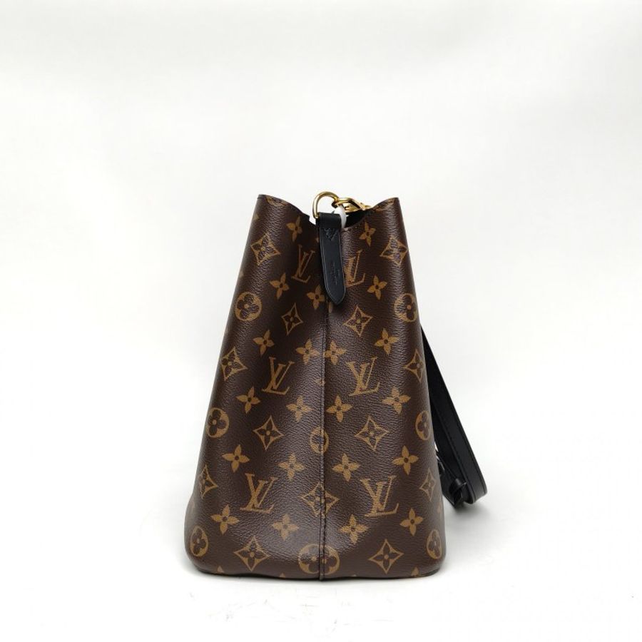 LOUIS VUITTON NÉONOÉ水桶包中號黑色老花金扣晶片肩背包-3