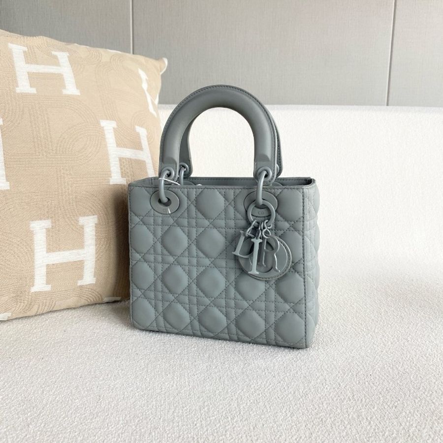 Dior lady dior 磨砂四格戴妃 手提包肩背包-4