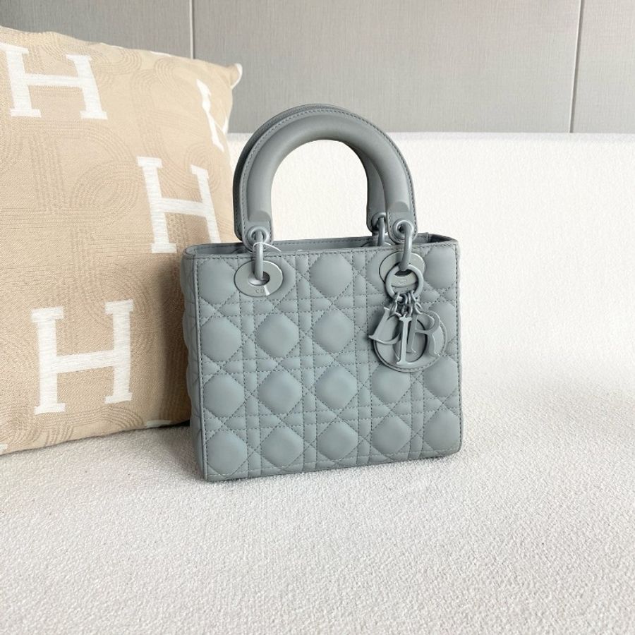 Dior lady dior 磨砂四格戴妃 手提包肩背包-6