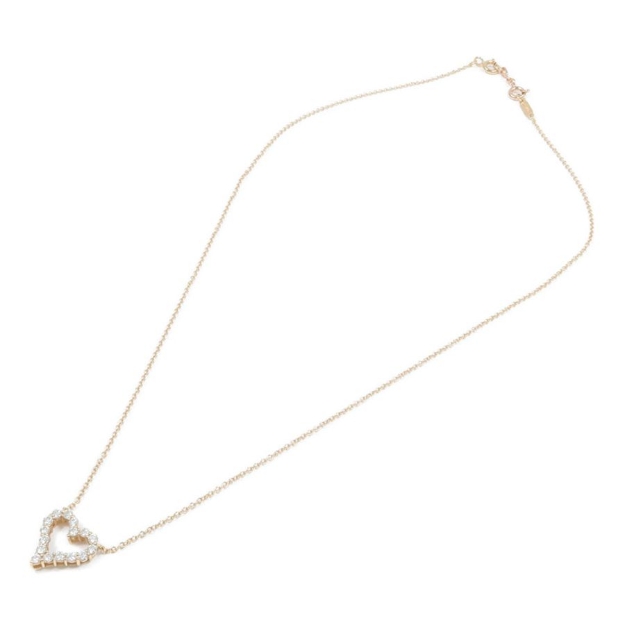 TIFFANY&CO 18K玫瑰金Heart Diamond Pendant鑽石項鍊-3