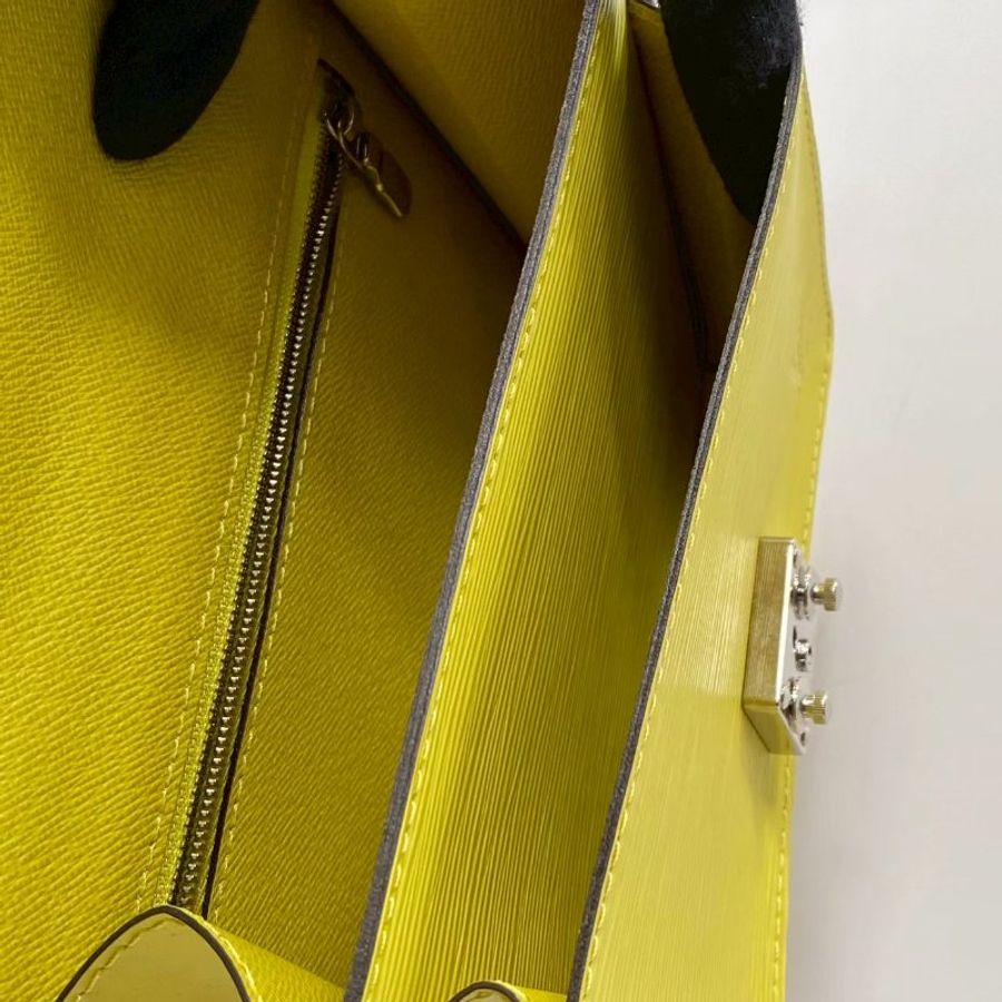 LV monceau bb 檸檬黃 EPI 水波紋 肩背 斜肩包 郵差包 M40978 (未使用)-5