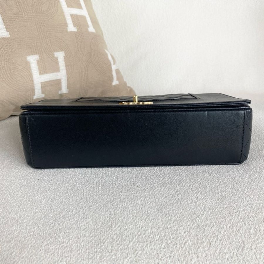 Chanel 黑金琺瑯扣CF鏈條包-4