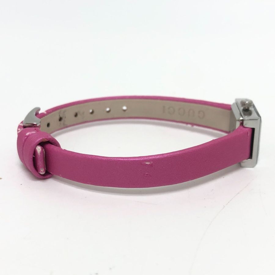 GUCCI 128.5 粉紅貝殼石英腕錶 SS 女士銀色 S-240816-8-4