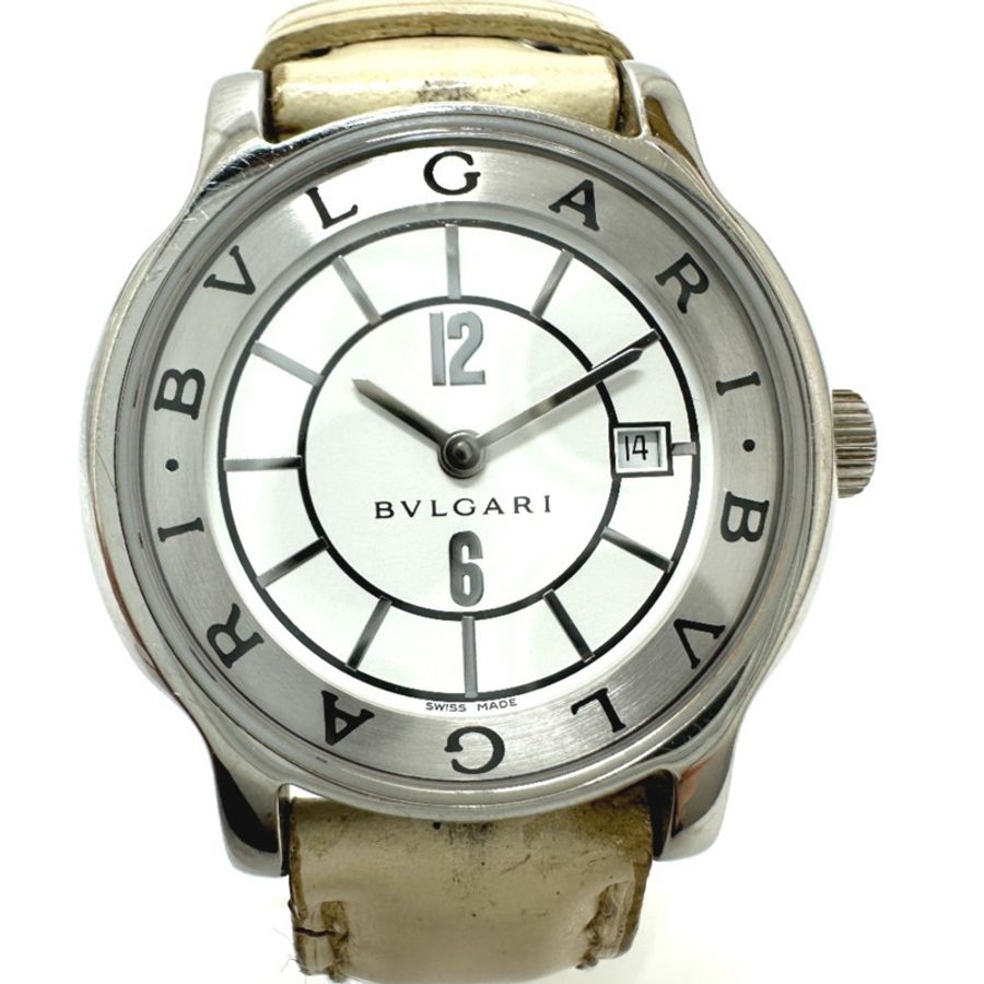 寶格麗 (BVLGARI) ST29S Solotempo 石英日期腕錶 不鏽鋼皮錶帶 女士銀色 S-240202-4-1