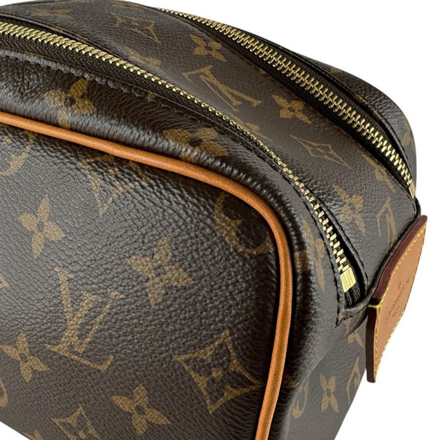 路易威登 LOUIS VUITTON Second Bag 手提包袋 Monogram Dopp Kit 帆布棕色男士 M44494 z10330-5