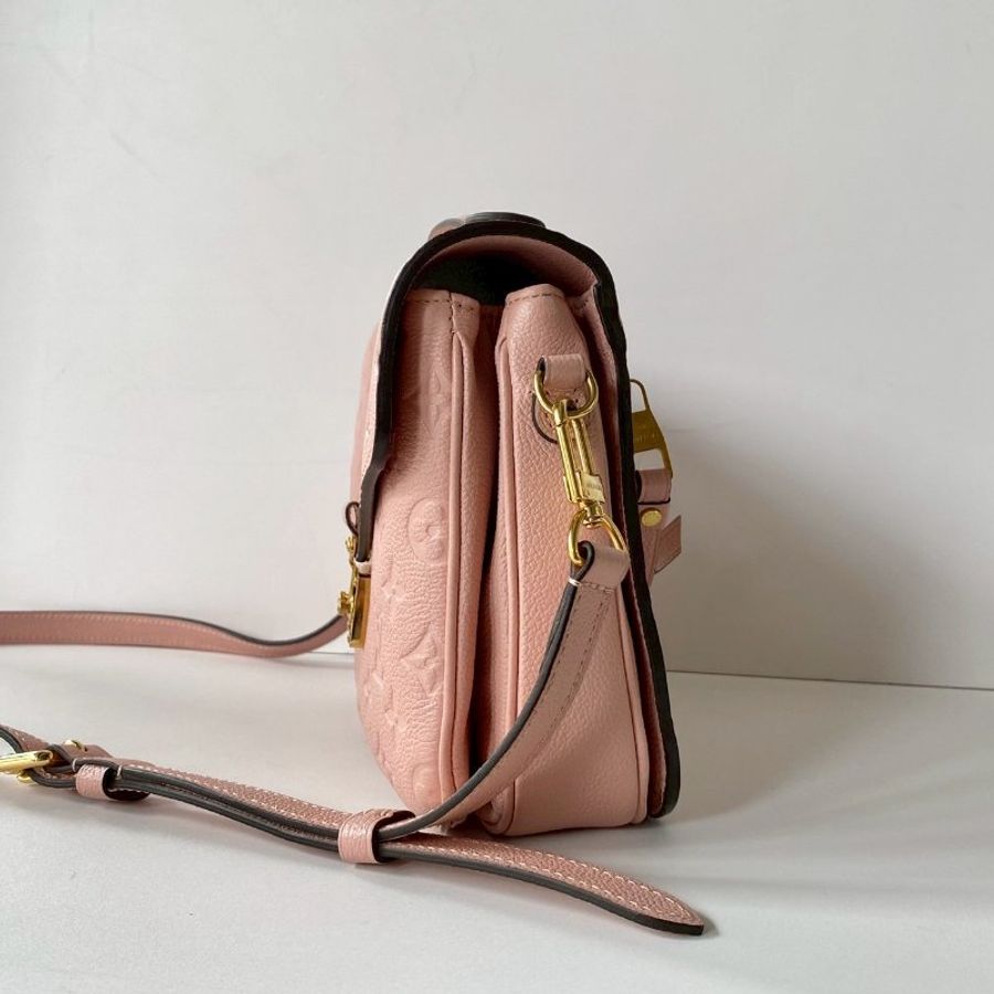 LV Pochette Metis 絕版粉色 牛皮 金扣 老花 郵差包 手提 斜背 M41487-2