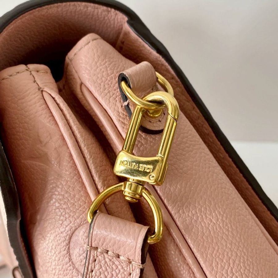 LV Pochette Metis 絕版粉色 牛皮 金扣 老花 郵差包 手提 斜背 M41487-6