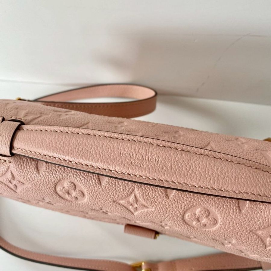LV Pochette Metis 絕版粉色 牛皮 金扣 老花 郵差包 手提 斜背 M41487-9
