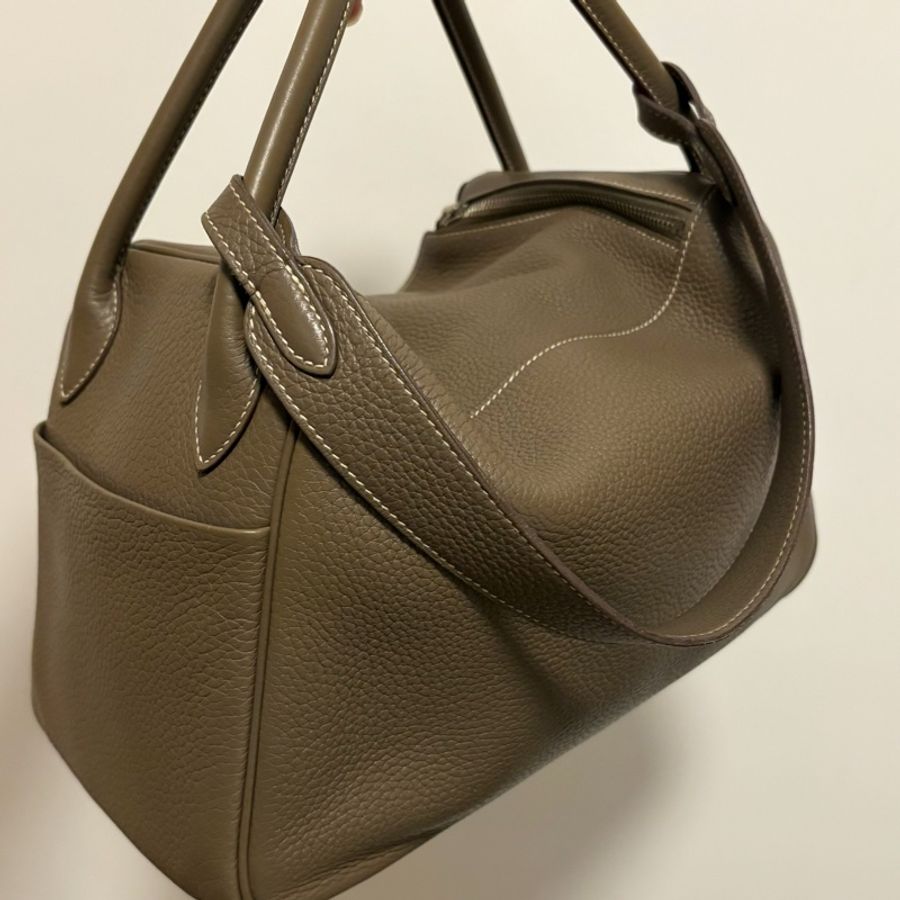 Hermes Lindy 30 大象灰銀釦-4