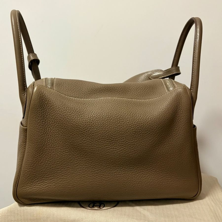 Hermes Lindy 30 大象灰銀釦-6