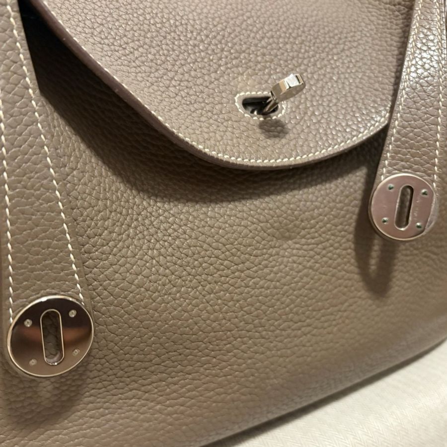 Hermes Lindy 30 大象灰銀釦-9