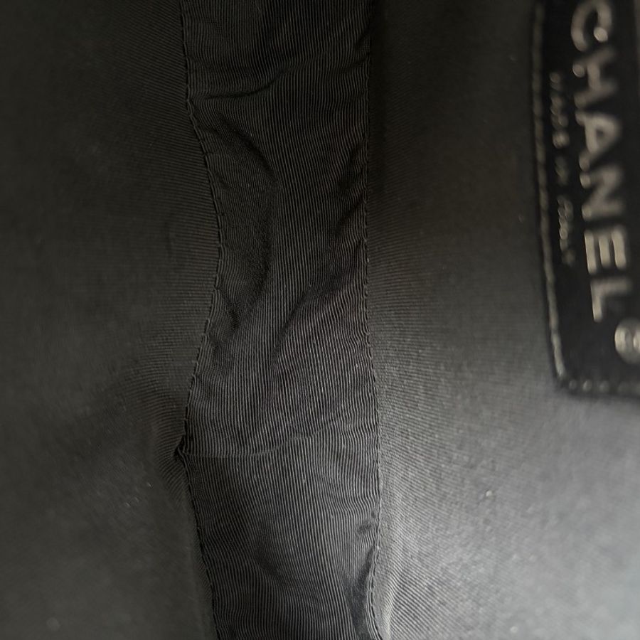Chanel香奈兒Leboy中號鏈條包光面牛皮熊貓色-8