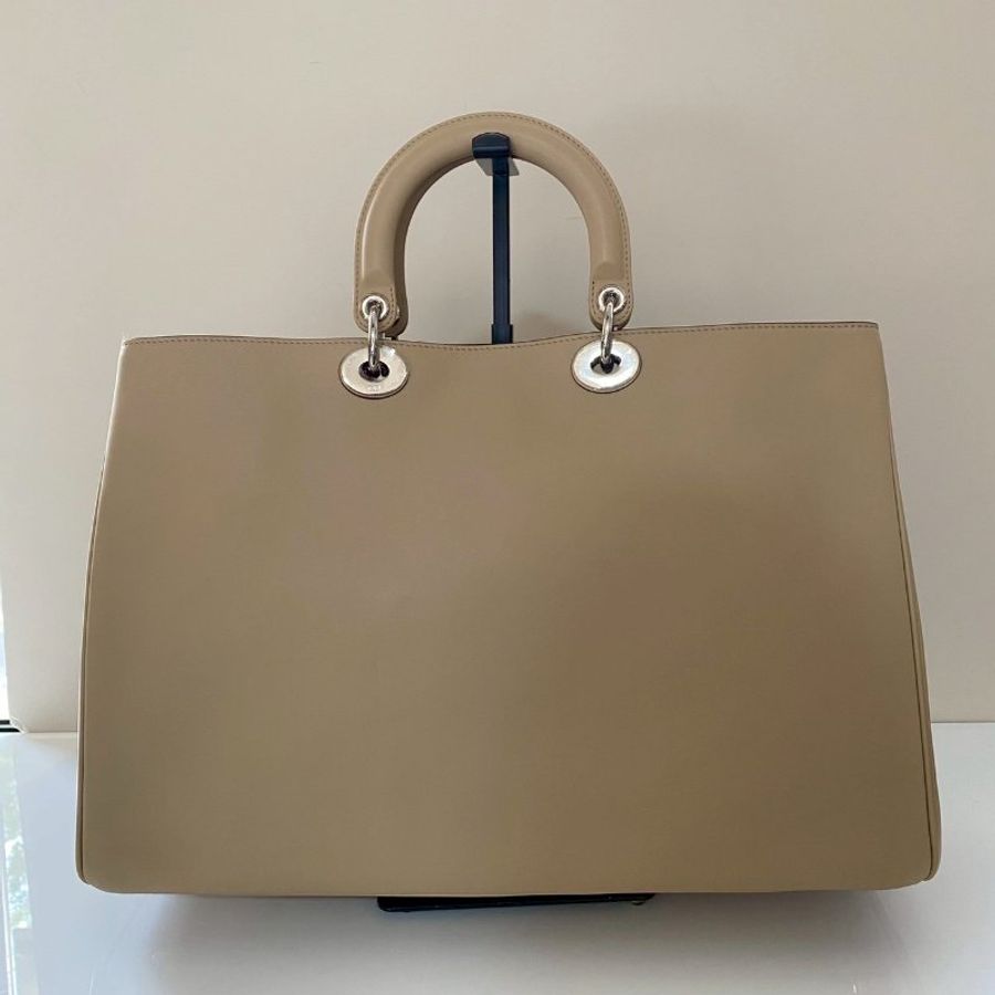 Dior Diorissimo 米白色 桃紅內裡 子母包 公事包 托特包 手拿包 M0900-1