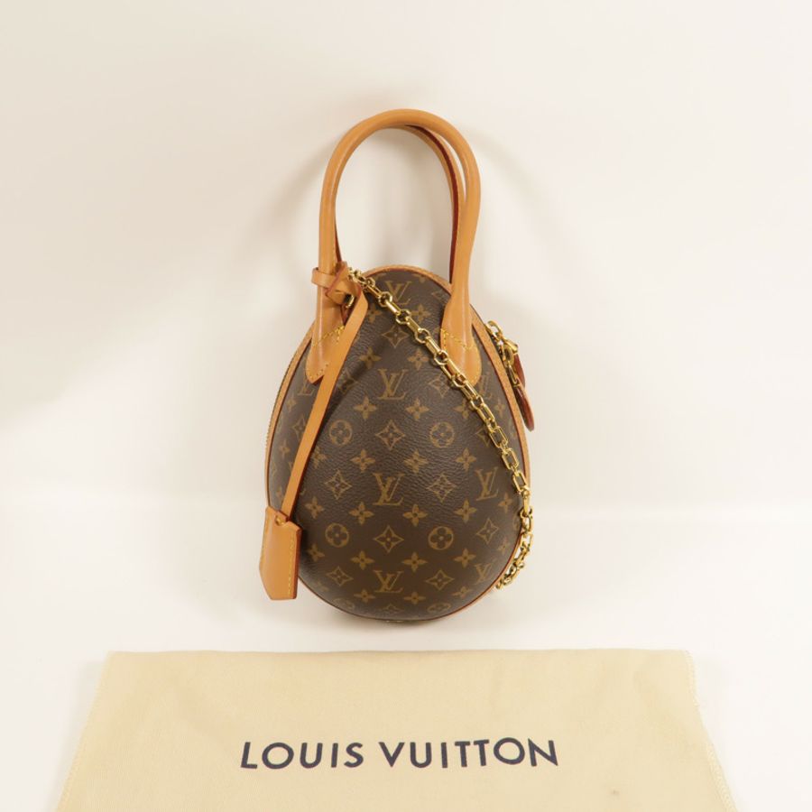 LOUIS VUITTON Monogram Egg Bag金扣手挽肩背兩用袋-10