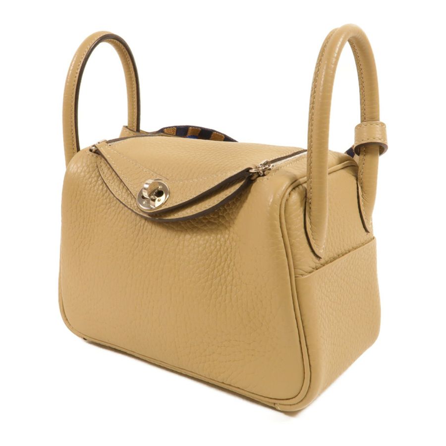 HERMES Clemence皮革Mini Lindy手挽肩背兩用袋Trench-2