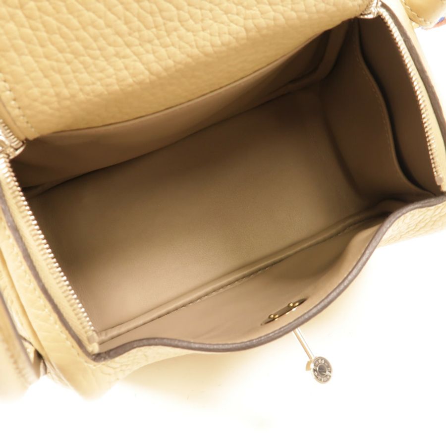HERMES Clemence皮革Mini Lindy手挽肩背兩用袋Trench-4