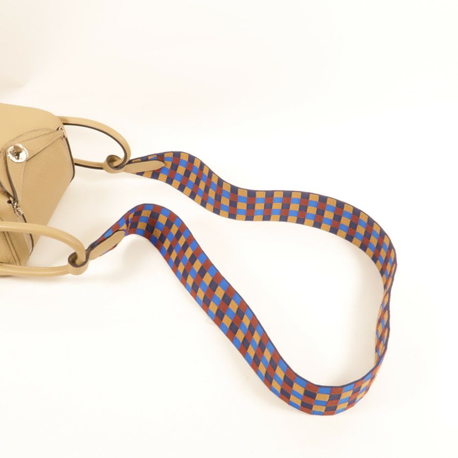 HERMES Clemence皮革Mini Lindy手挽肩背兩用袋Trench-5