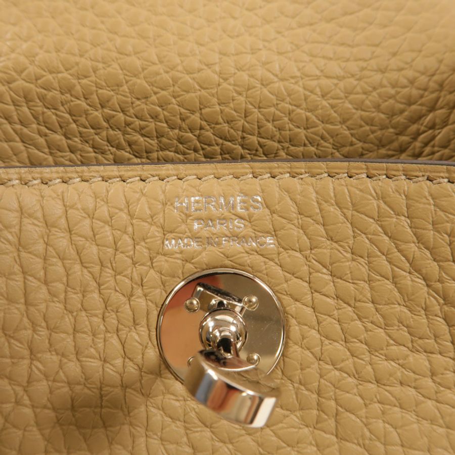 HERMES Clemence皮革Mini Lindy手挽肩背兩用袋Trench-7