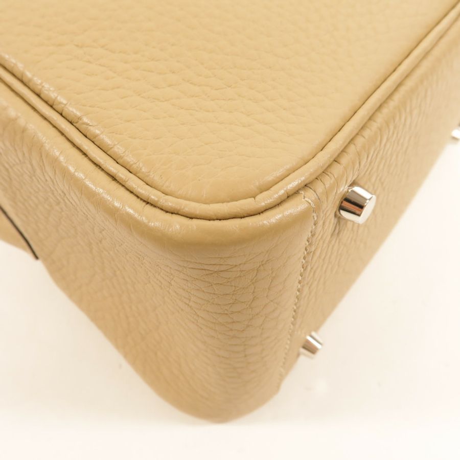 HERMES Clemence皮革Mini Lindy手挽肩背兩用袋Trench-10