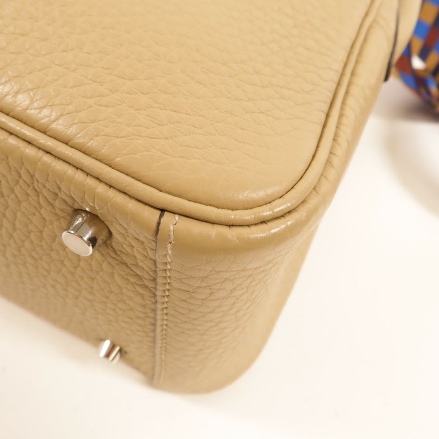 HERMES Clemence皮革Mini Lindy手挽肩背兩用袋Trench-11