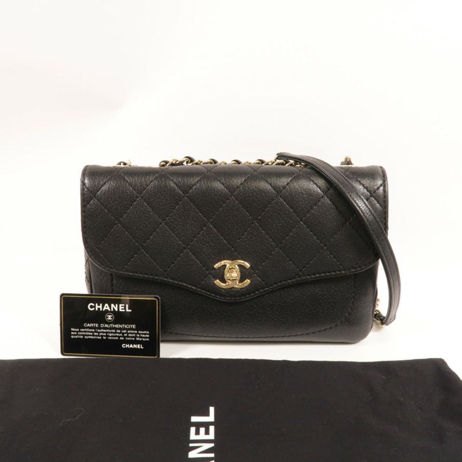 CHANEL 牛皮皮革Chain Shoulder肩背袋-11