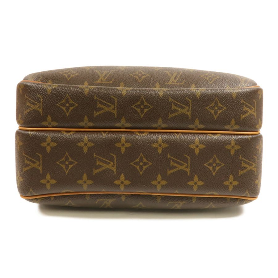 LOUIS VUITTON Monogram Reporter PM金扣肩背袋棕色-3