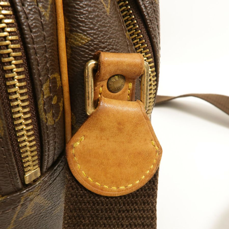 LOUIS VUITTON Monogram Reporter PM金扣肩背袋棕色-6