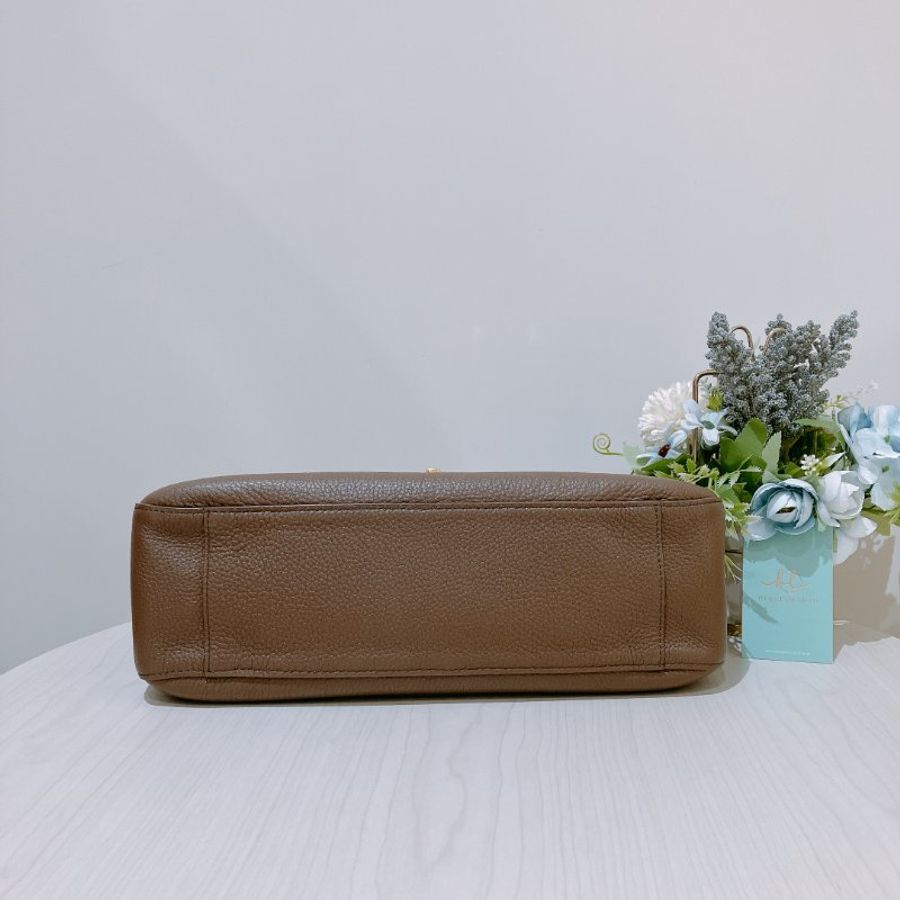 TK2106 香奈兒 大象灰金扣 特大號蓋手袋 32cm Maxi Flap bag Grained Calfskin Grey X GHW-6