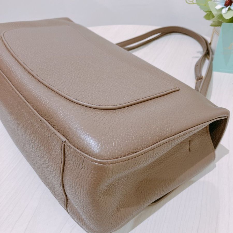 TK2106 香奈兒 大象灰金扣 特大號蓋手袋 32cm Maxi Flap bag Grained Calfskin Grey X GHW-11