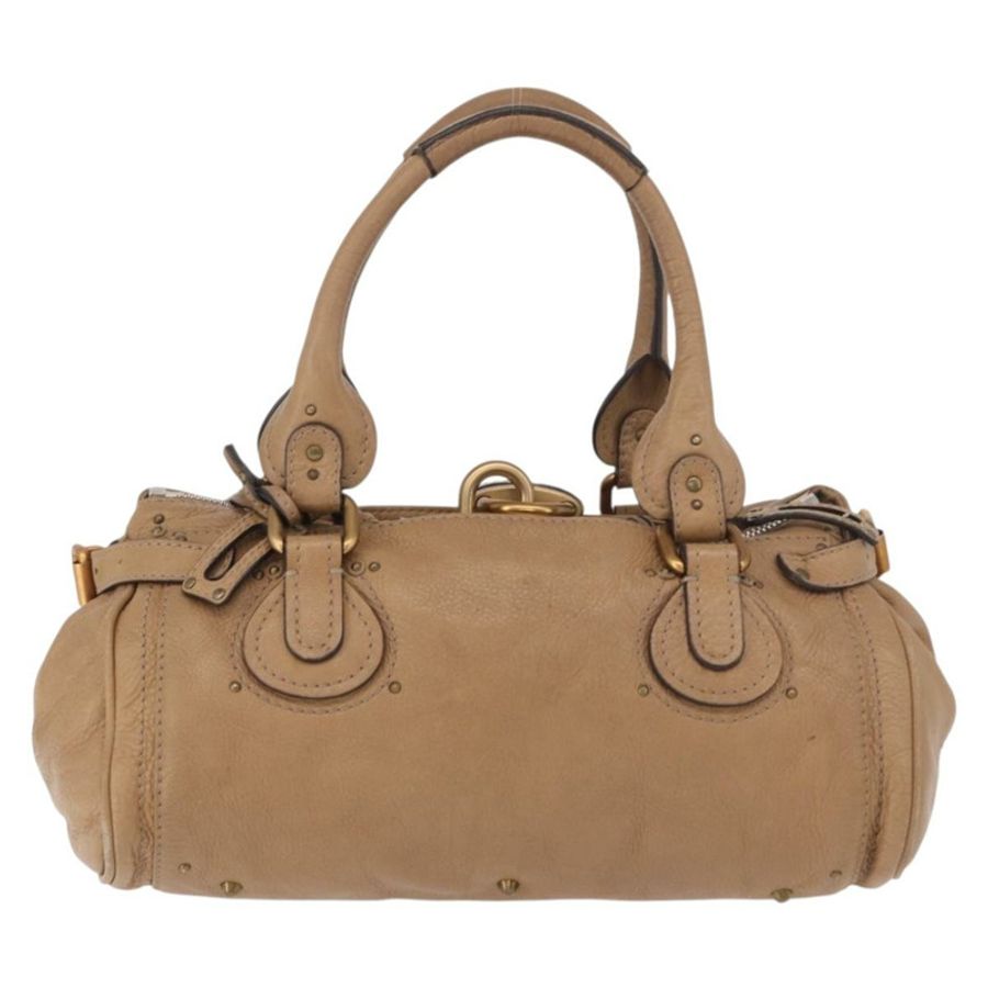 【日本直送】Chloe Paddington 手提包 皮革 米色 金色銀色 正品 190482V-1