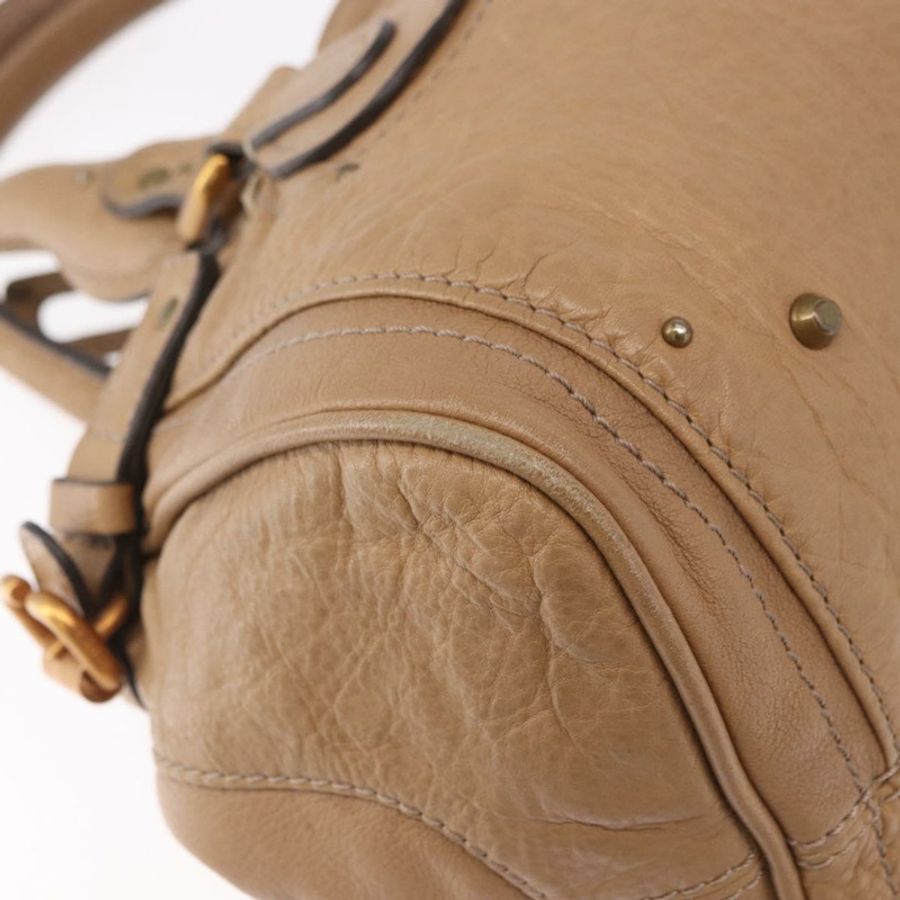 【日本直送】Chloe Paddington 手提包 皮革 米色 金色銀色 正品 190482V-15
