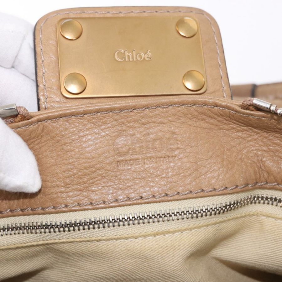 【日本直送】Chloe Paddington 手提包 皮革 米色 金色銀色 正品 190482V-21