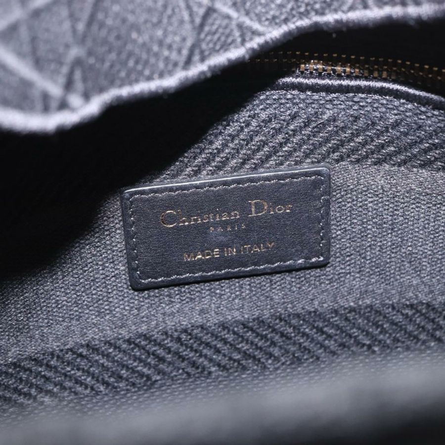 【日本直送】Christian Dior Lady Delight 手提包 帆布 兩用 黑色 金色 正品 186632SAM-19