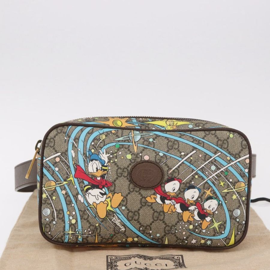 【日本直送】GUCCI GG Supreme Disney 聯名腰包 PVC 米色 602695 正品 ep15081M-11