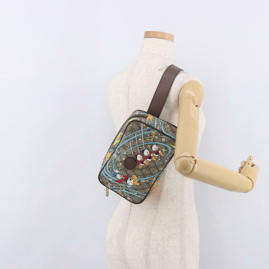 【日本直送】GUCCI GG Supreme Disney 聯名腰包 PVC 米色 602695 正品 ep15081M-24