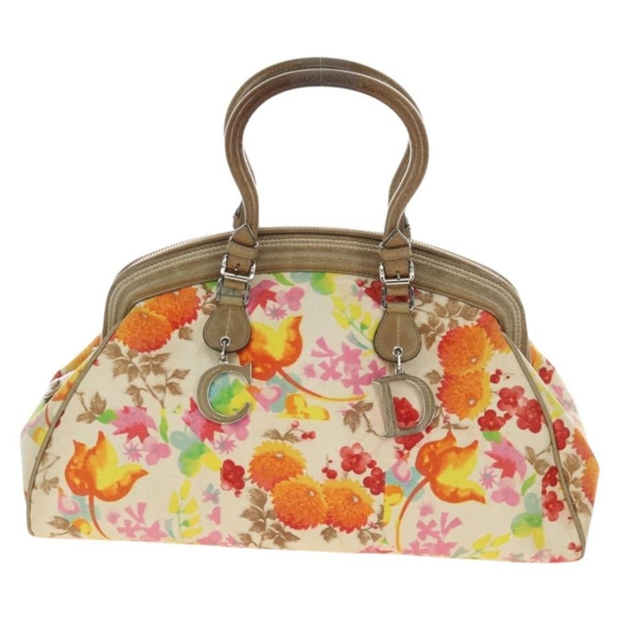 【日本直送】Christian Dior 波士頓包 帆布 多色 銀色 正品 190638M-12