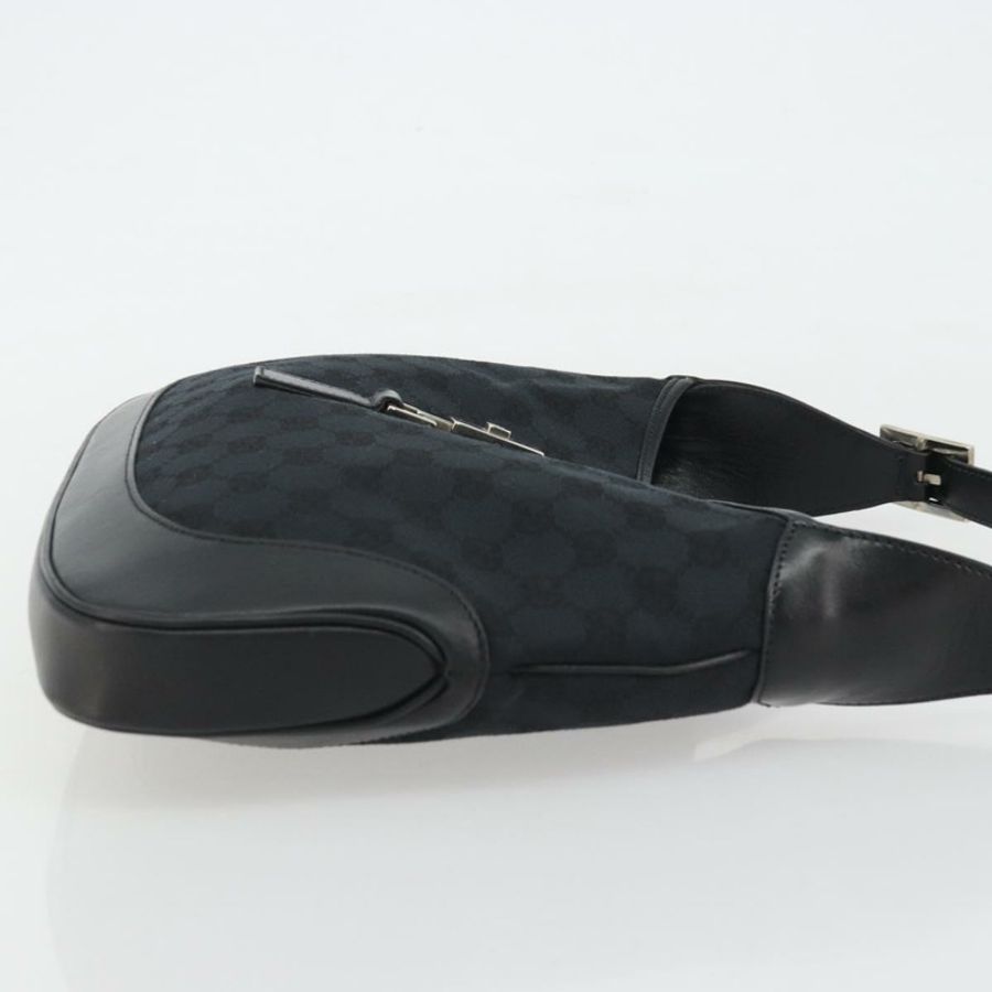 【日本直送】GUCCI GG帆布Jackie肩包 黑色 銀色 001.3306 正品 BA13943-2